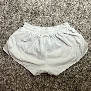 White lululemon hotty hot shorts